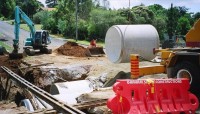 Sayer Civil installing storm water pipes